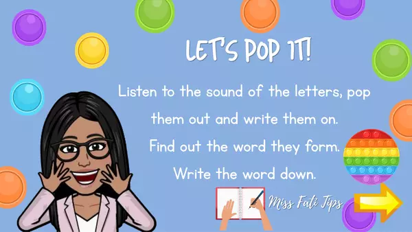 Presentación "Let's pop it" Sonidos de letras en inglés