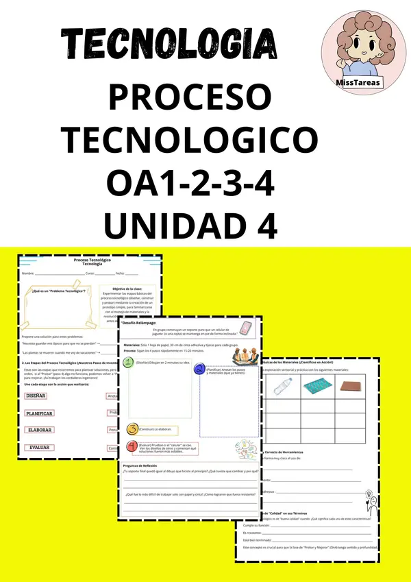 Tecnología, Proceso Tecnológico, Unidad 4