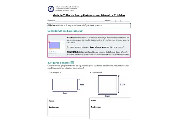 Area y Perímetro - Pixelandia