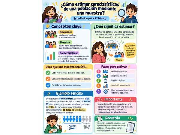 Cartel Educativo sobre estimación