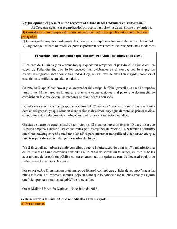 Evaluación Octavo Textos periodísticos