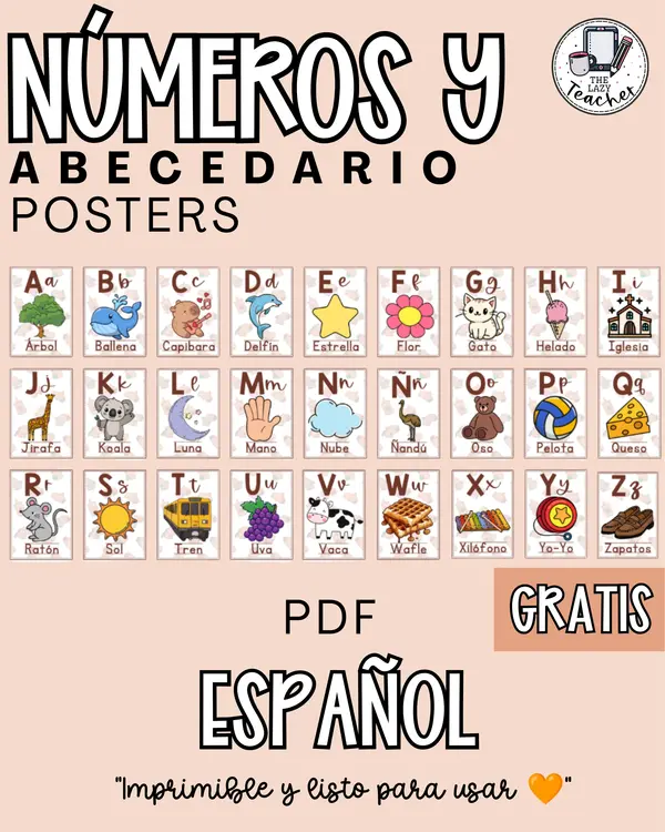 SET POSTERS NÚMEROS Y ABECEDARIO - CAPIBARA'S