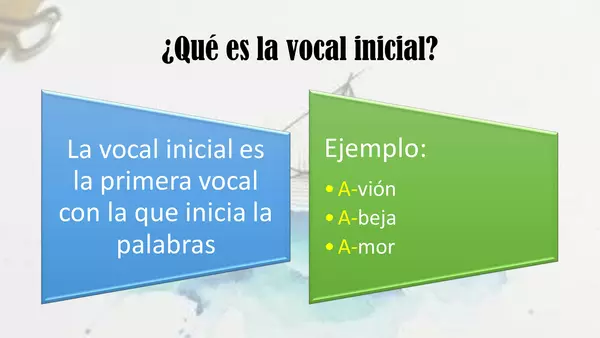 Vocal inicial (conciencia fonológica )