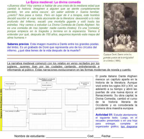 11M1SEM5 - La Épica medieval: La divina comedia