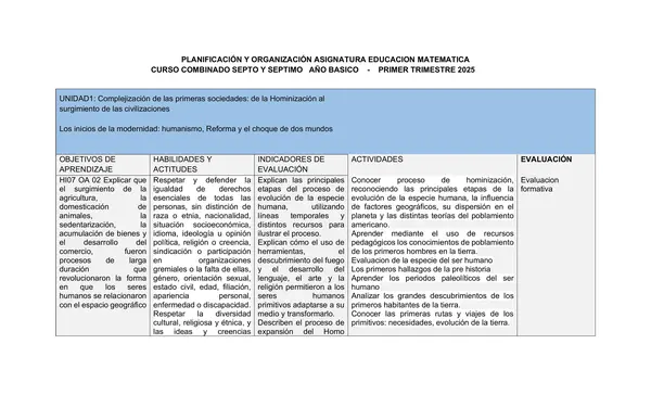 planificacion historia