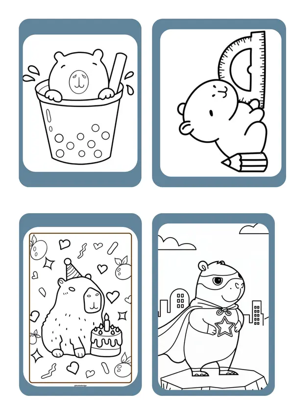 Dibujos para colorear capibara