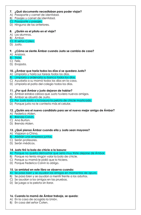 Prueba Lectura - Seguiremos siendo amigos
