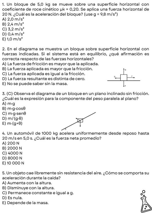 Ensayo 1 – Diferenciado de Física 2025