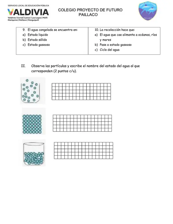 Evaluación ciencias naturales unidad 3 segundo básico