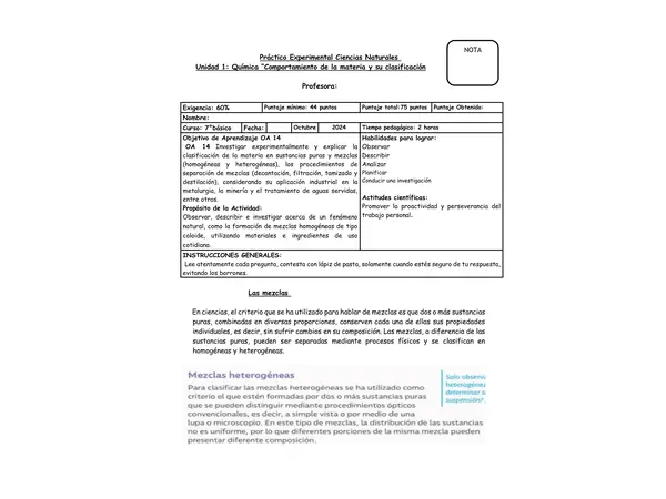 formación de mezclas homogéneas de tipo coloide