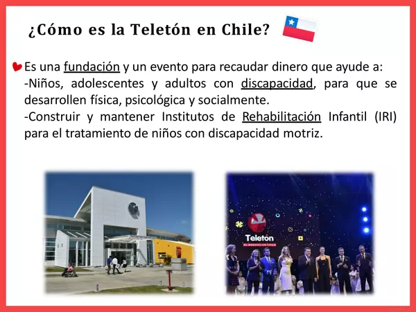 Breve introducción al evento de Teletón. Chile.