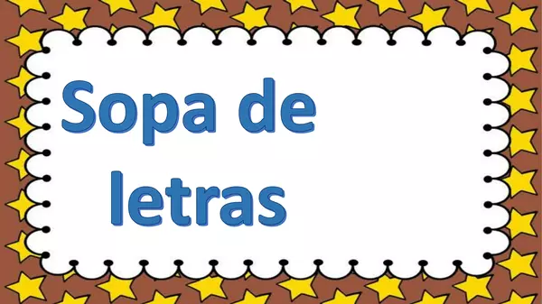 SOPA DE LETRAS-INSTRUCCIONES