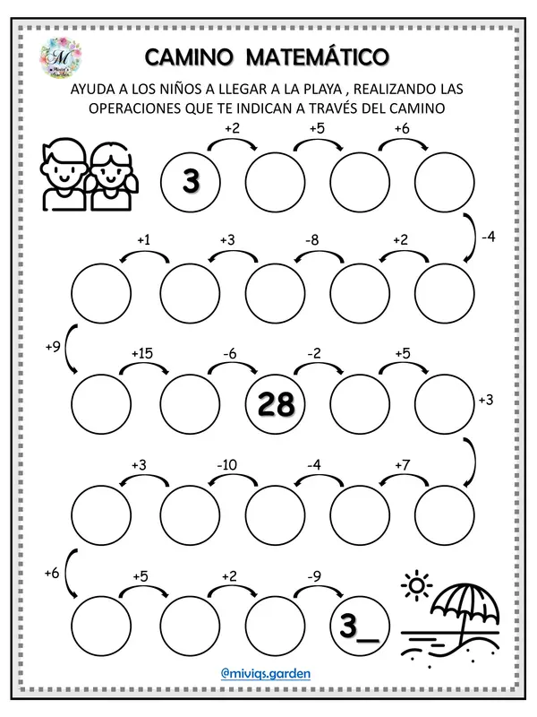   Caminos Matemáticos (Suma y Resta)