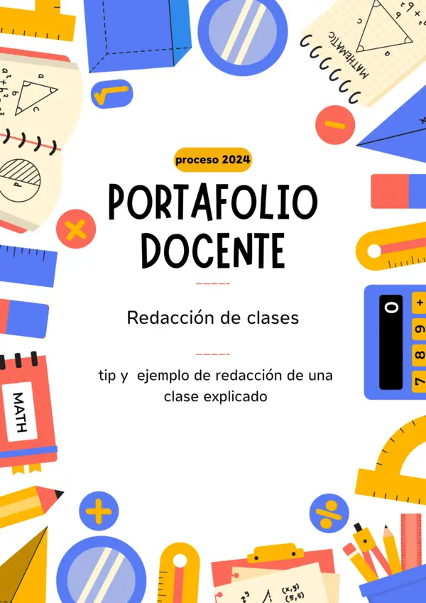 Ejemplo de redacción de una clase portafolio docente.