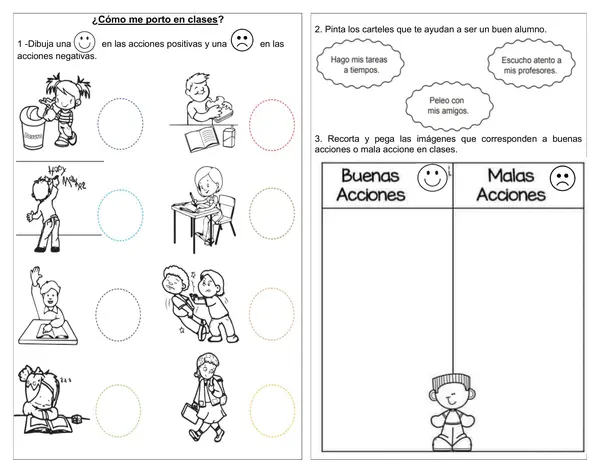 Guía de orientación: "Buenas y malas acciones"