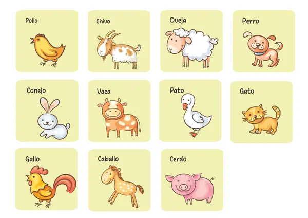 Láminas animales de la granja