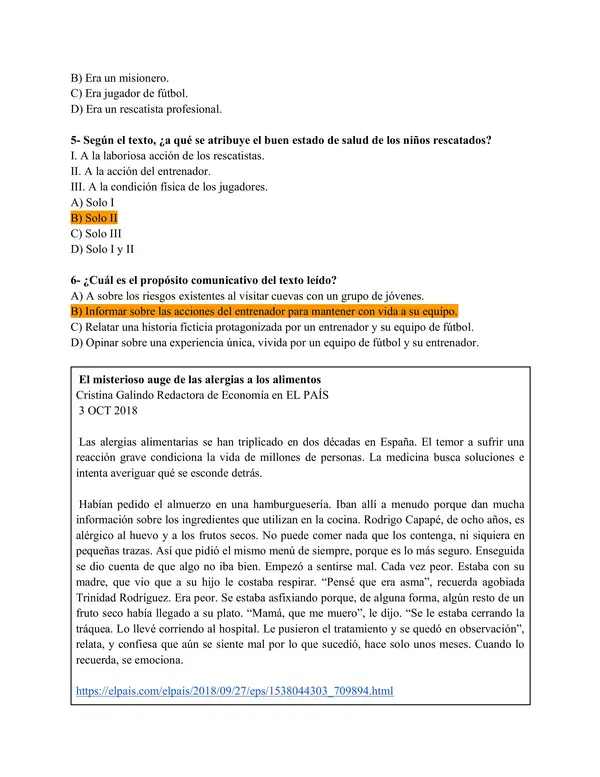Evaluación Octavo Textos periodísticos