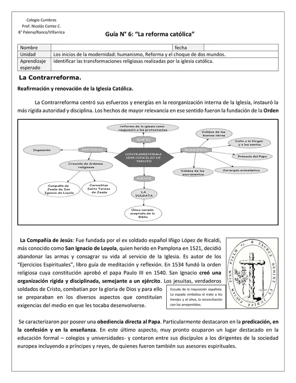 Guía N° 6: “La reforma católica”