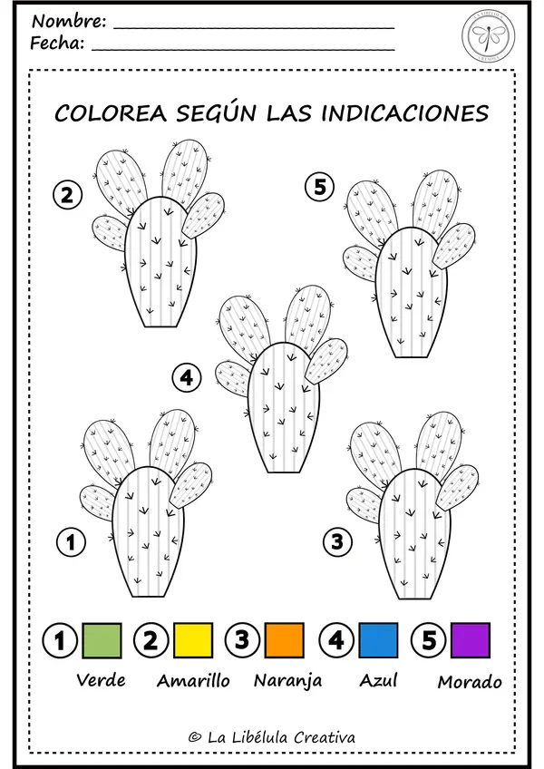 Fichas actividades colorear animales desierto salvajes 