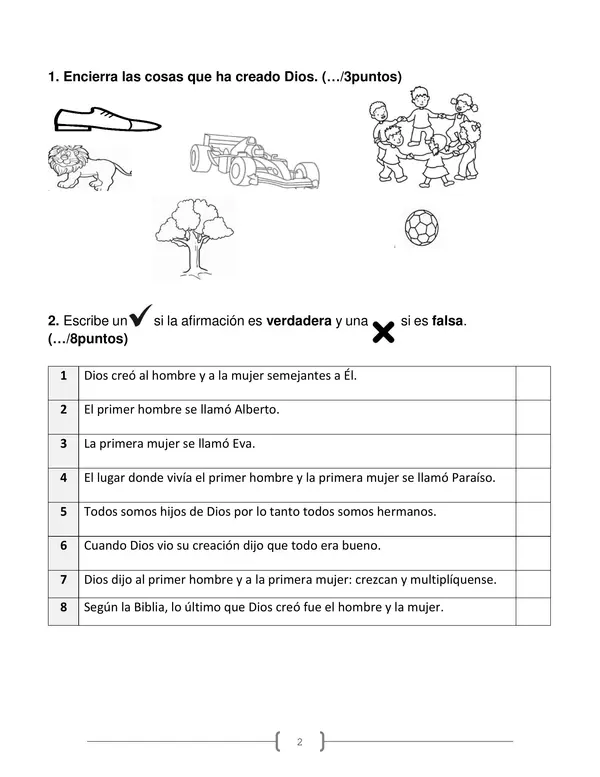 Unidad 2: Disfrutamos el  regalo de Dios