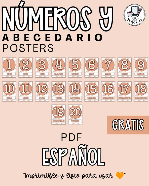 SET POSTERS NÚMEROS Y ABECEDARIO - CAPIBARA'S