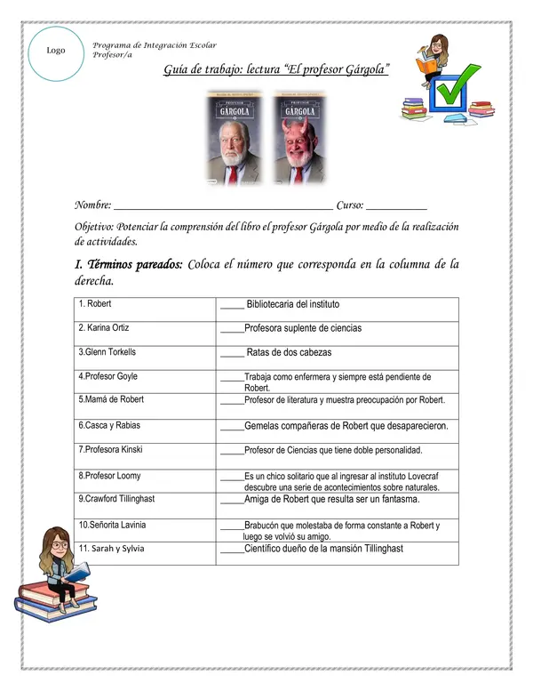 Guía de estudio obra literaria "Profesor Gárgola"