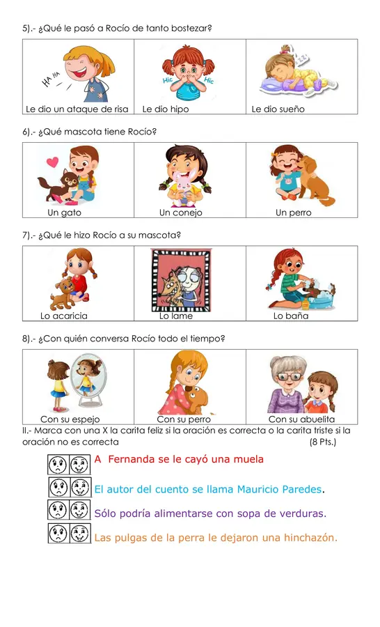 EVALUACIÓN LIBRO DIENTE DESOBEDIENTE DE ROCIO