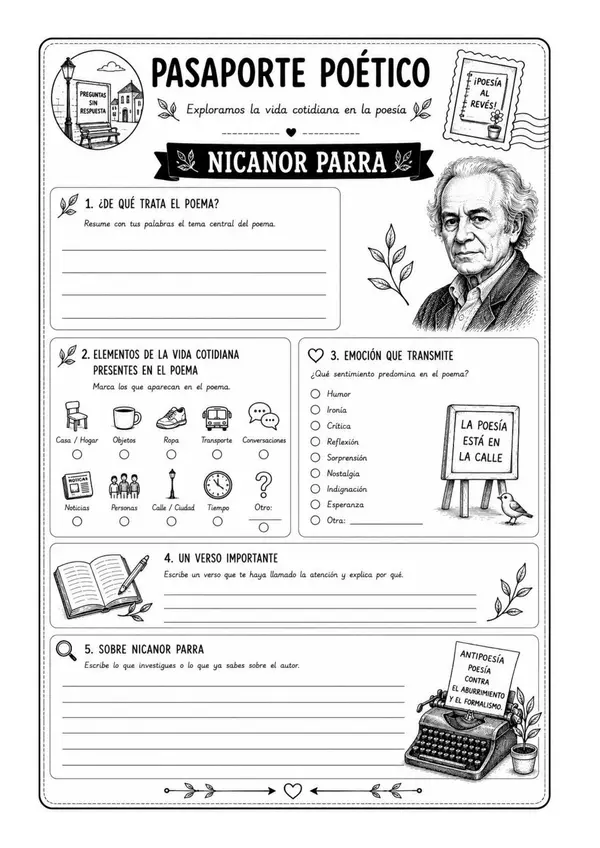 Pasaporte lector - poesía (Séptimo básico)
