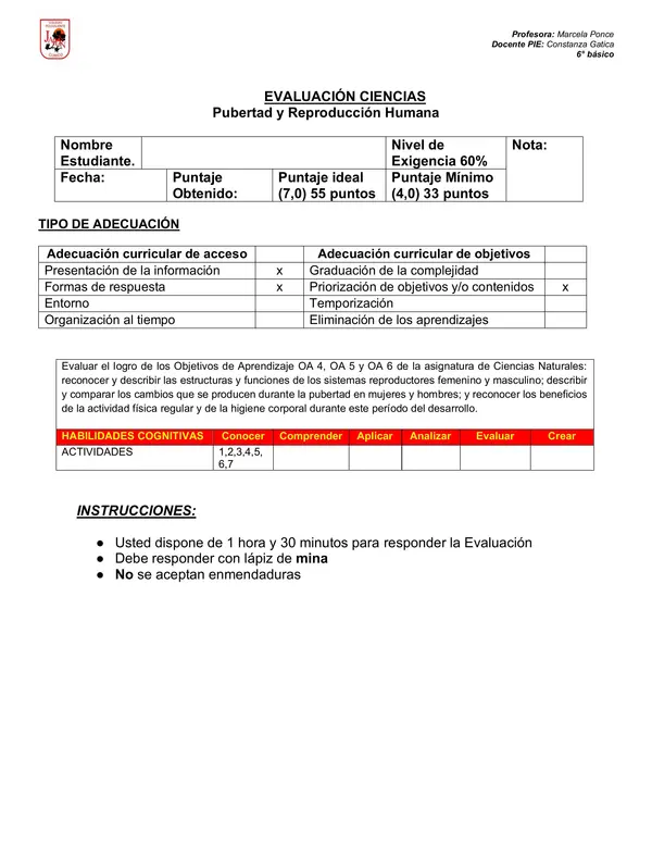 PRUEBA PUBERTAD Y SISTEMA REPRODUCTOR