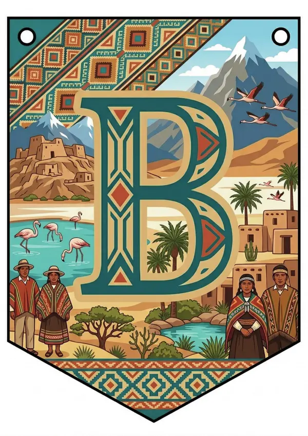 Banderines de letras de Pueblos Originarios de Chile | Decoración educativa 