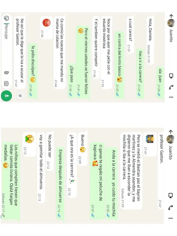 Chats con errores para corregir.