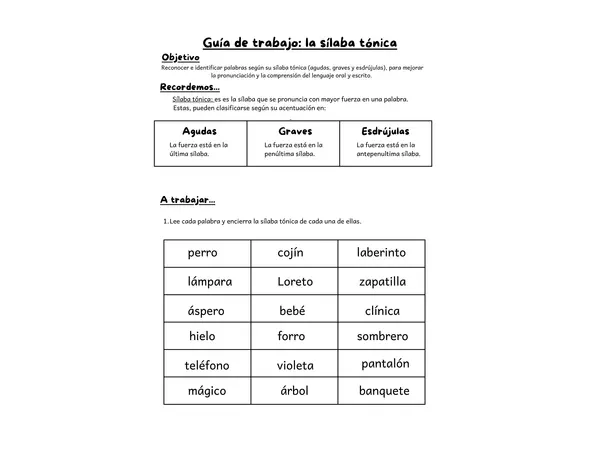 Sílaba tónica