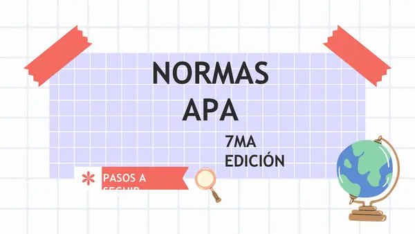 Clase PPT: Normas APA 7ª edición – Tipos de citas (textuales, parafraseadas y secundarias)