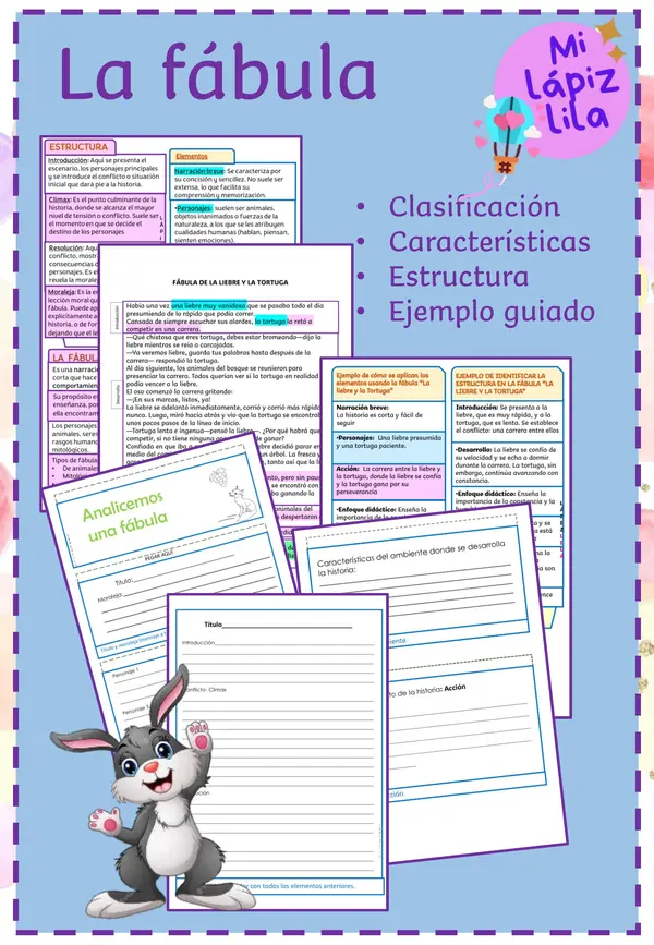 ANALIZANDO EL TEXTO DE UNA FÁBULA