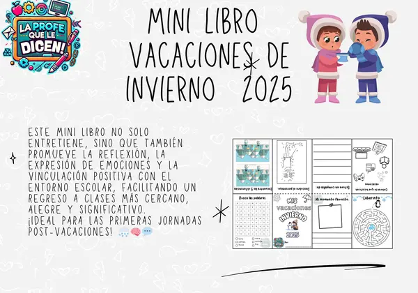 🎒✨ ¡Conecta con tus estudiantes a la vuelta de vacaciones con este entretenido mini libro! ✨🎒
