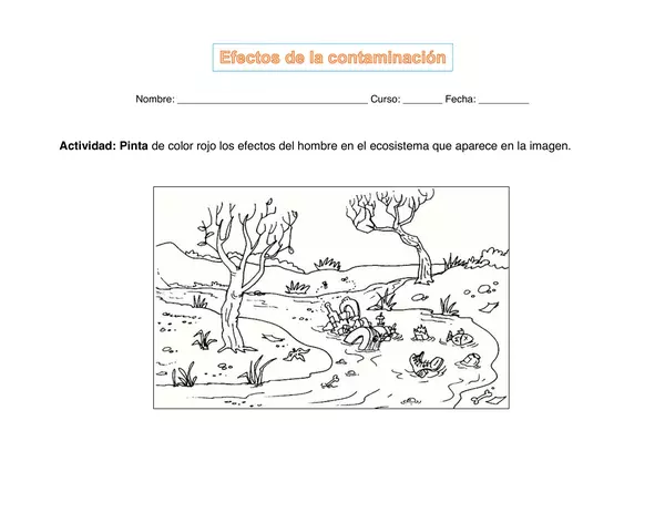 guia efecto de la contaminacion, naturales, segundo basico