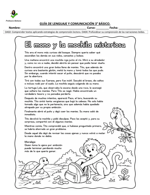 LA FABULA TERCERO BÁSICO.