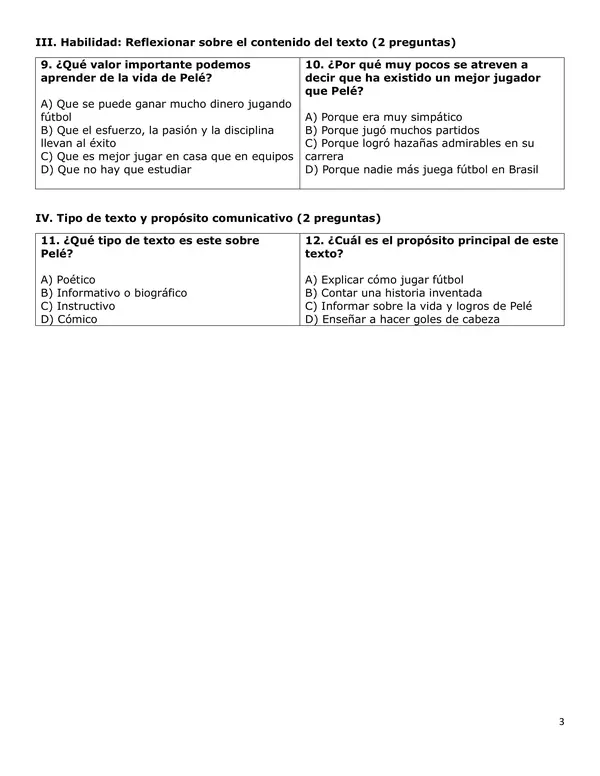 10 Test de comprensión Lectora tipo SIMCE - Parte 2