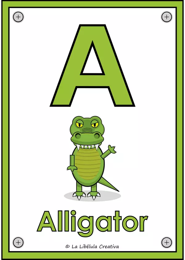 Posters Animals Alphabet ABC Letters Color