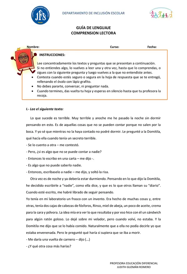 Guía de estudio 1°medio