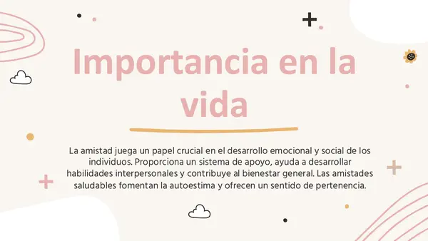 La Amistad y sus características - 7mo básico - PPT
