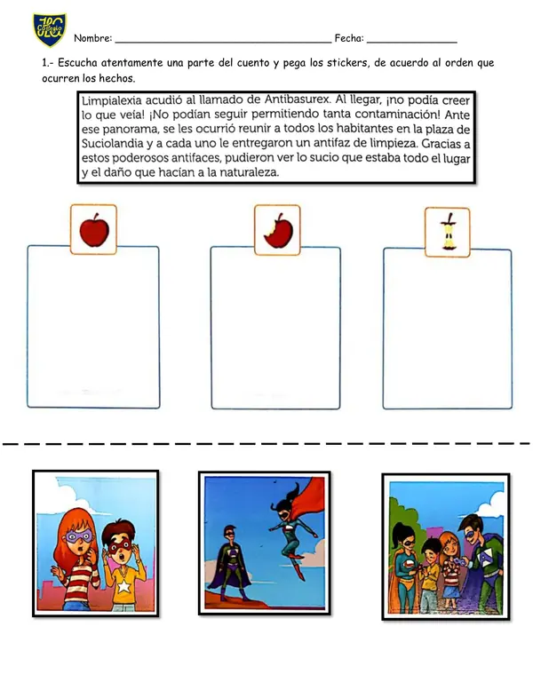 Cuento "Antibasurex" ficha de trabajo 