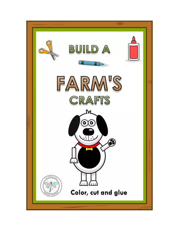 Build a Farm's Crafts Dog Color Cut out Puzzle Animals Barn