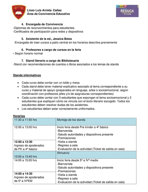 FERIA DE LA CONVIVENCIA LITERARIA 