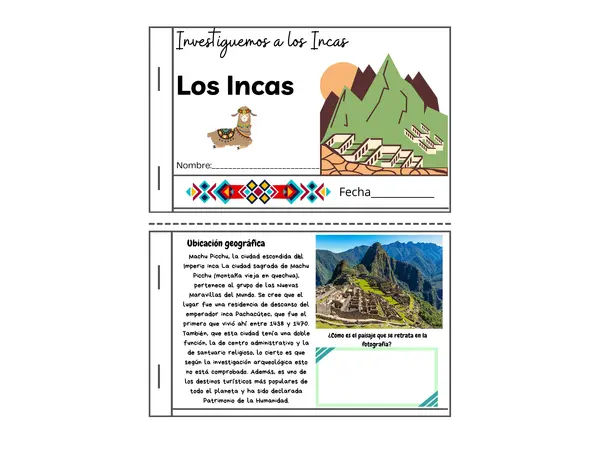 Mini Libro investiguemos a los Incas actividad