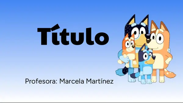  Plantilla PPT Bluey- Editable
