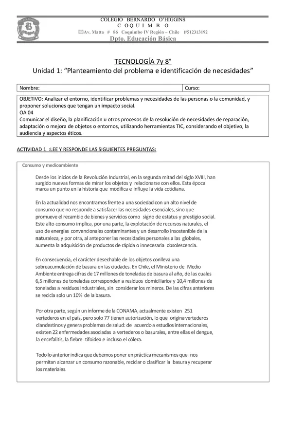 tecnologia unidad 1septimo