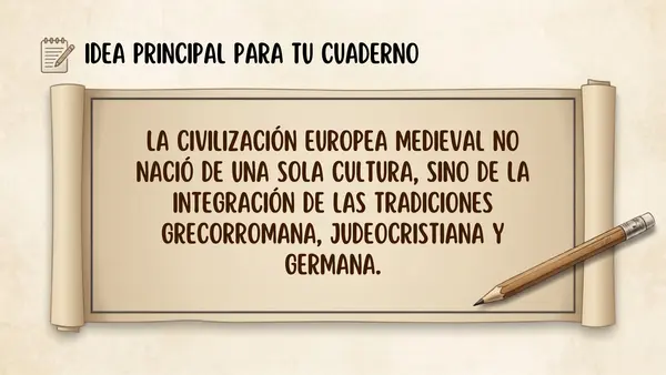 3 culturas en la edad media: Grecorromanos, germanos y judeocristianos 