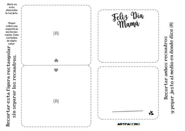 Tarjeta día de la Madre - Pop UP (complejidad básica-media)