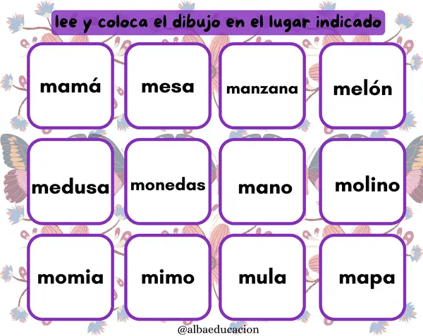 lectura de palabras y conciencia silábica